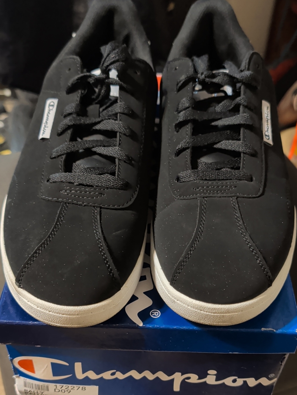 Champion Men’s Black Casual Low-Top Sneakers with White Sole
